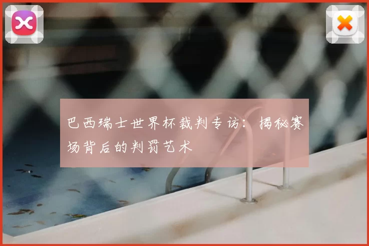 巴西瑞士世界杯裁判专访:揭秘赛场背后的判罚艺术